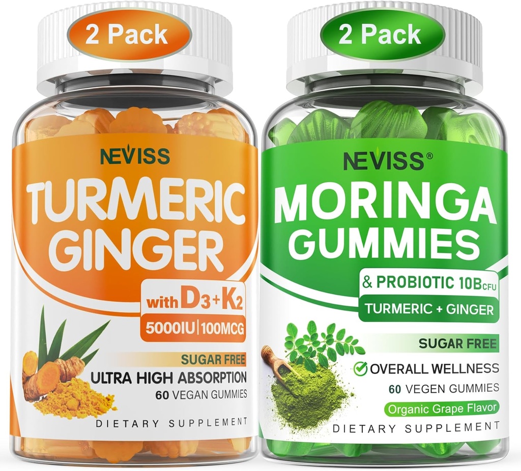 Gommies à gingembre Turcuma + 2 Gommies à gingembre Moringa