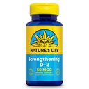 Nature's Life Strengthening Vitamine D2 2000 UI as Ergocalciferol - Supplément de soutien immunitaire - Vitamine D Support pour l'absorption de calcium, santé des os - Garantie 60 jours, 90 servir, 90 capsules végétariennes