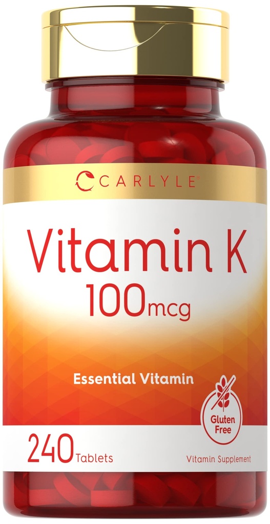 Carlyle Vitamine K 100 mcg. 240 Comprimés Végétarien, Non-OGM, Sans gluten.