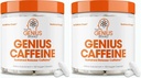Genius Caffeine Pills 100mg, Pilules de caféine microencapsulées à libération prolongée - Supplément d'énergie, de concentration et de concentration continus tout naturel non-crash - Booster cérébral nootropique - 100 capsules