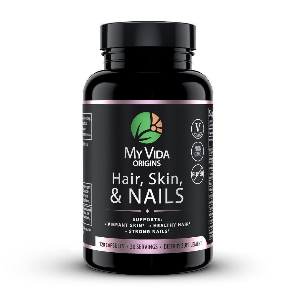 My Vida Origins Peau et ongles cheveux plus épais, ongles plus forts, peau vibrante Soutient la beauté naturelle