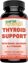 SHIFAA NUTRITION Support de thyroïde halal 30 portions Supplément de soulagement non-OGM avec B12, Iodine, Sélénium, L-Tyrosine
