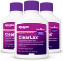 Soins de base ClearLax, Polyéthylène Glycol 3350 Poudre pour solution, Osmotic Laxative, Non aromatisé, 1,11 livre (paquet de 3)