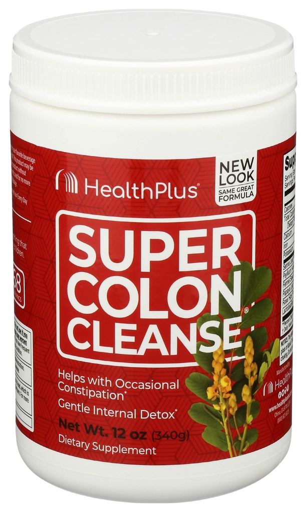 Health Plus Super Colon Cleanse - Nettoyage de 10 jours - Détox, sans gluten, sans produits laitiers, ingrédients naturels à base de plantes (plus d'un nettoyant, 12 onces)