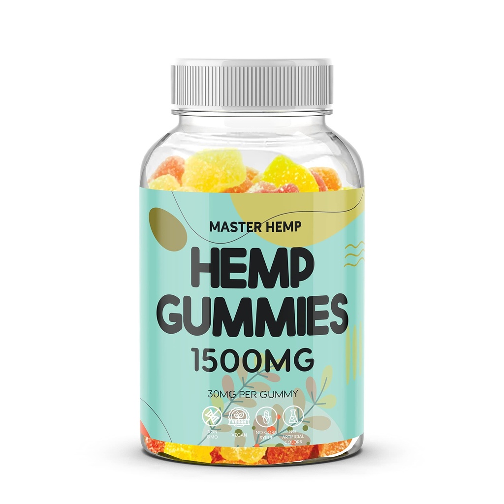 Naturels Gommies de chanvre de fruits haute résistance - Huile de chanvre végétalien Gommies infusées Performances des comestibles Great for Peace & Relaxation, Bloom Gommy préféré