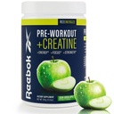 Reebok pré-entraînement poudre de 200mg caféine naturelle, 3g de créatine monohydratée.