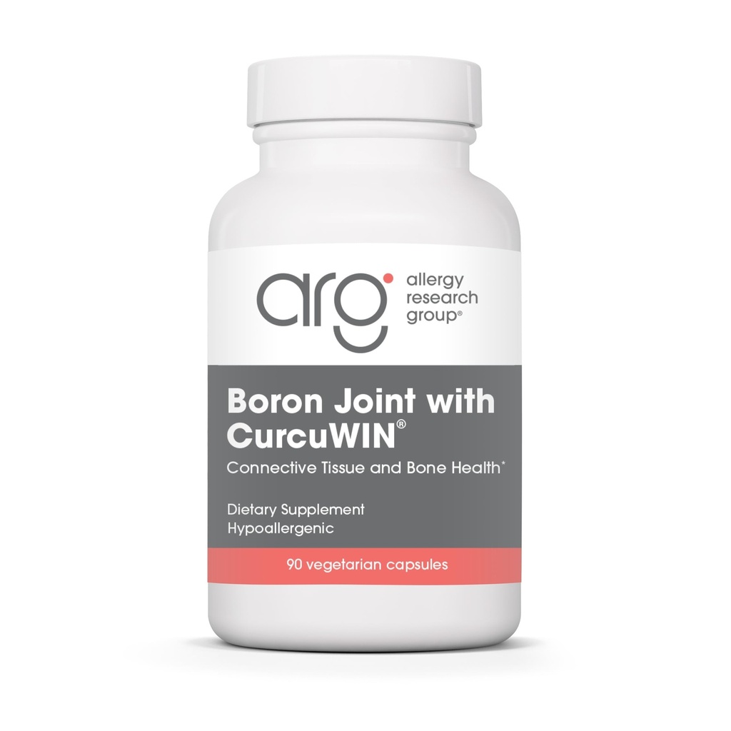 Groupe de recherche sur l'allergie Conjoint Boron avec CurcuWIN - Complexe Boron pour les hommes et les femmes, Bone & Joint Support, Supplément 6mg, Capsules végétariennes - 90 Compte