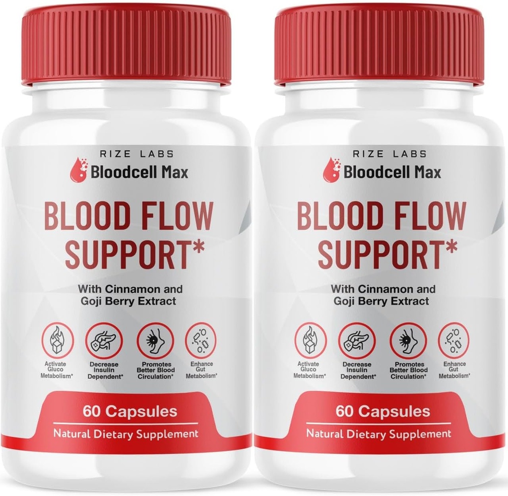 (2 Pack) Bloodcell Max - Bloodcell Max Capsules pour maintenir des niveaux sains, Bloodcell Max Formule avancée pour la santé globale, BloodcellMax pilules examen (120 Capsules)