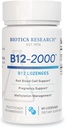Recherche en biotique B12-2000TM Vitamine B12 2000 mcg, B6, Folate–B12 Lozanges sublinguales, Supplément de soutien à la méthylation, Haute puissance, Très Absorbable, Naturel, Flaveur de baies, Dissolves Facilement–60 Compte