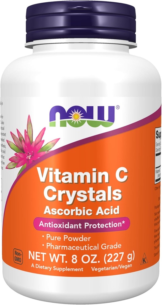 NOW Foods Supplements, Vitamin C Crystals (Ascorbic Acid) Powder , Antioxidant Protection*, 8-Ounce