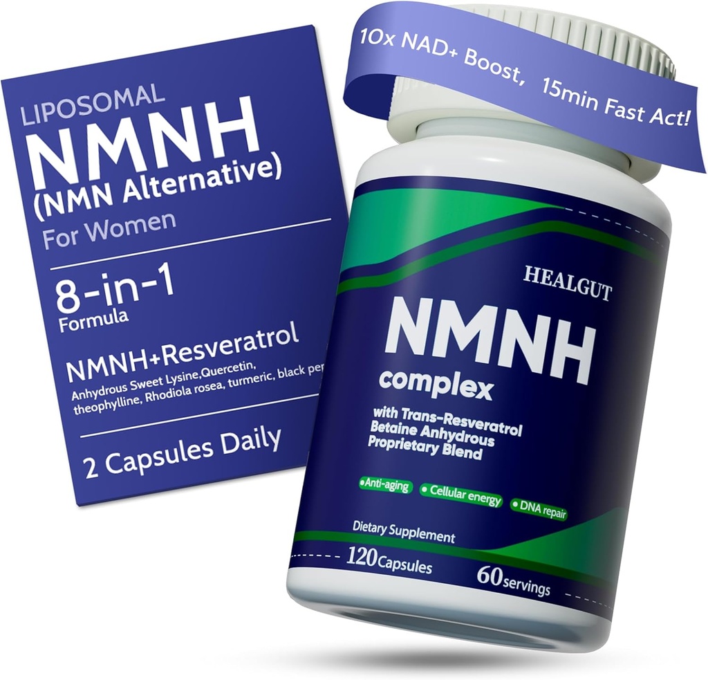 High-Purity NMN Supplement Alternative for Women： Liposomal NMNH + Trans-Resveratrol + TMG | Boosts NAD+ Levels, Cellular Regeneration & Radiant Skin - 60-Day Anti-Aging Formula