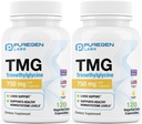Puregen Labs TMG 750 mg – [High Potency] Triméthylglycine Supplement – Encourage les taux d'homocystéine sains, non-OGM, NO Gluten et Dairy.