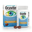 Supplément Lutéine et Zeaxanthine Bleue Ocuvite, Vitamine oculaire pour la souche des yeux, soutien de la vision et de la santé oculaire, Softgels pour l'exposition à l'écran et au soleil, 30 Softgels