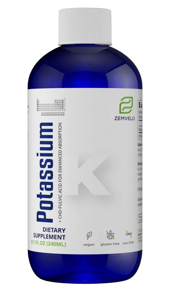 Liquid Ionic Potassium Citrate Supplement de Potassium Electrolyte Supplement de Potassium Supplement de Potassium Supplement de Potassium Supplement de Potassium Supplément de Potassium Electrolyte Supplement de Soutien Heart Healthy Gut pH Balance