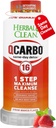 Herbal Clean Qcarbo16 Same-Day Detox Cleanse Drink (16 fl oz) - Fraise Mango Flavor Full Body Cleanse* Detox Drink for Modéré Texin Level*, Vitamine B2 et Vitamine B12 pour les hommes et les femmes