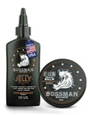 Bossman Jelly Bead Oil for Men & Beard Balm for Men Combo - Amollis, Tames Hydratants et Conditions - Stagecoach Scent - Ingrédients naturels et fabriqués aux États-Unis