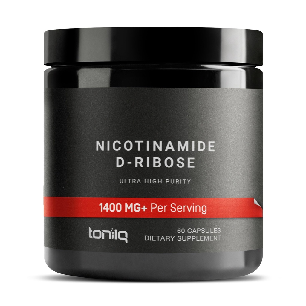 Ultra haute puissance 1400mg Supplément NAD - Supplément Riboside de Nicotinamide - NAD+ Mélange de Nicotinamide B3 avec D-Ribose, Niacine - avec RiaGev - 3ème partie testée (60 Compte (paquet de 1))