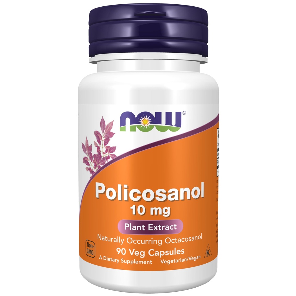 MAINTENANT compléments alimentaires, policosanol 10 mg, mélange d'alcools gras à longue chaîne (ALPC) dérivés de la canne à sucre, 90 gélules