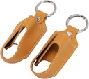 Porte-inhalateur Asthme générique, porte-inhalateur porte-inhalateur porte-inhalateur Fermoir de fermeture de sécurité Carabinier Clip 2pcs Portable PU Porte-inhalateur en cuir (Turmeric)