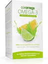 Coromega Omega 3 Supplément huile de poisson, 650mg d'oméga-3s avec 3X meilleure absorption que les softgels, citron Lime Saveur, 90 Packets de compression à usage unique
