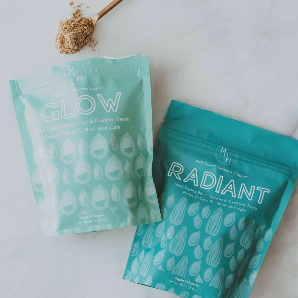 Le Wellness Glow & Radiant de Manski Kit de Cycle de Semences de PMS Support de PMS