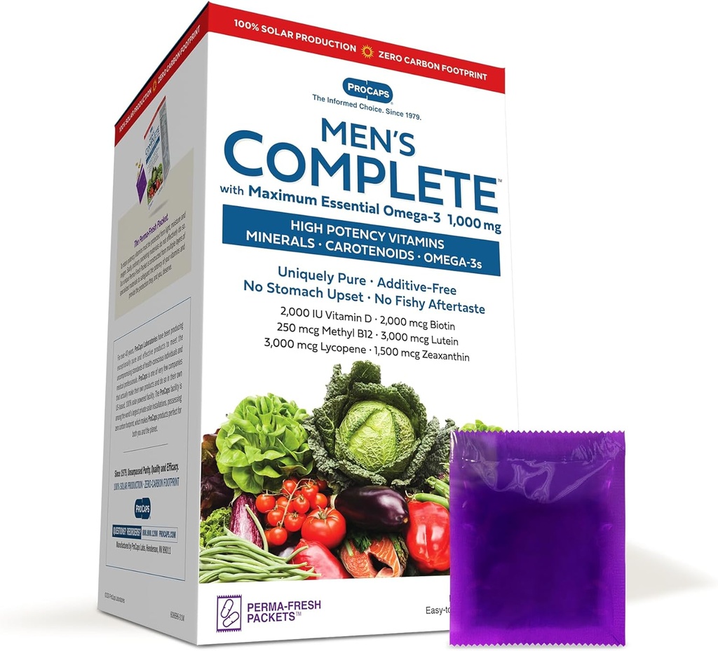 ANDREW MOINSMAN Multivitamin-Men's Complete with Maximum Essential Omega-3 1000 mg 120 Packets - 30+ High Potences of All Nutrients, Essential Vitamines, Minéraux, Caroténoïdes. Aucun additif