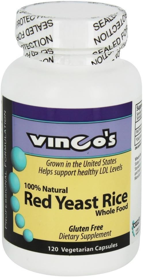 Vinco's - Riz de levure rouge 100% naturel - 120 Capsules végétariennes