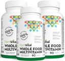 Multivitamines végétales entières avec 42 superaliments Végétaux et fruits crus Vitamines Énergie Terre Fruits et légumes Supplément Fruits et légumes purs Suppléments - 270 Comprimés