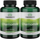 Swanson Camomile Stress Support - Made with German Camomile Flower - Supplément à base de plantes pour promouvoir le stress, la relaxation et le sommeil - Aide le corps et l'esprit facile - (120 Capsules), 2 Pack