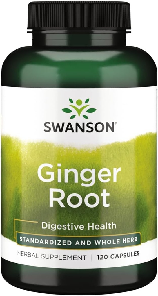 Racine de gingembre Swanson (standardisée) 250 Milligrammes 120 Capsules