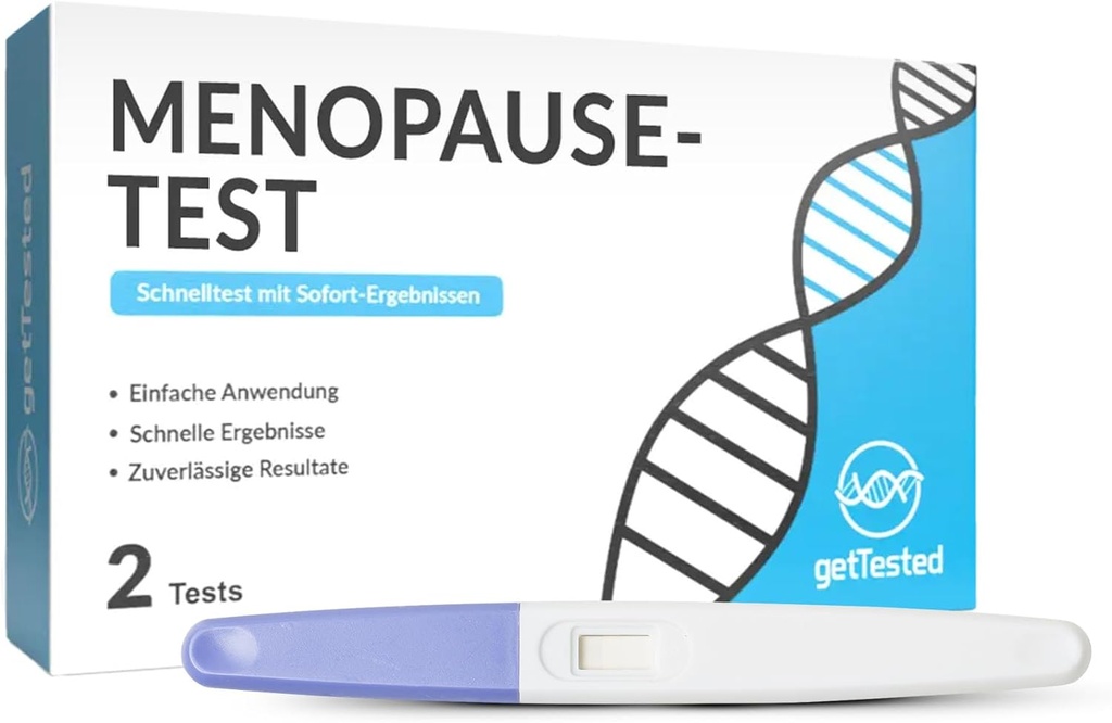GetTested at-Home Ménopause Test Kit – Test privé, rapide de périménopause et indicateur de stade de la ménopause – Kit de test pré-ménopause pratique et fiable chez les femmes