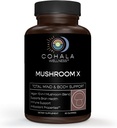 Champignon X - Complexe Gommies de Champignon Vegan 10-en-1 Blend - Reishi Turkey Tails Lions Mane Supplément - Cerveau, Immune Support, Énergie, Stress Relief - 60 Gummies