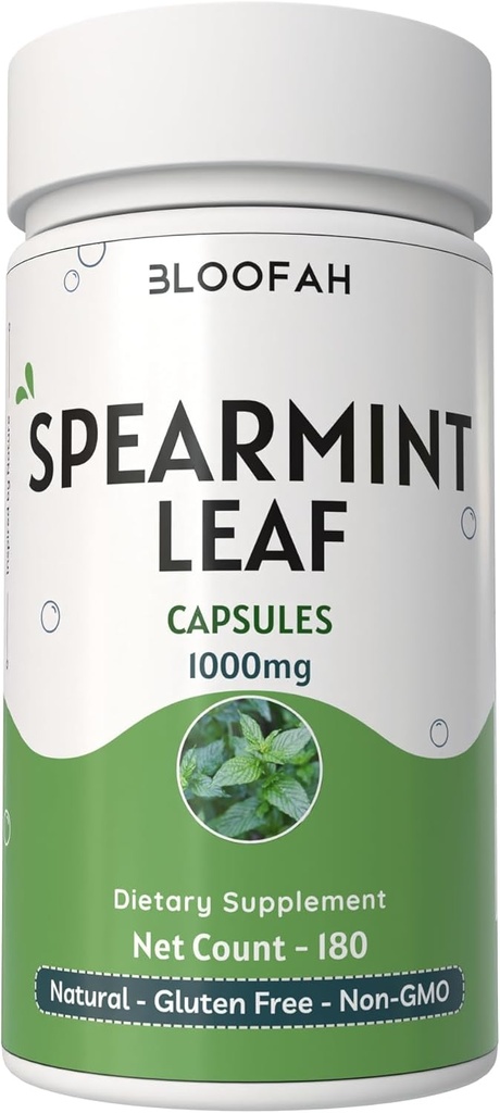Gélules de feuilles de spearmint 1000mg Poudre de feuilles de spearmint naturel (Mentha spicata)