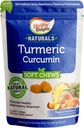 Plaisirs sains Naturels, Curcumin curcumin doux Mâcher, favorise une réponse inflammatoire saine, Saveur de fruits tropicaux délicieux, 30 Comte