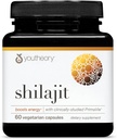 Youtheory Shilajit - 500 mg Shilajit Capsules - Supplément énergétique - Shilajit soutient l'endurance et l'endurance - Himalayan pur Shilajit - sans gluten, lait et soja - 60 capsules végétariennes