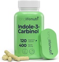 LongLifeNutri Indole-3-Carbinol 400mg - 120 Vegeterian Capsules, 4-Month Supply, Organic Supplement for Hormone Balance & Cellular Health, Lab Tested, Made in USA