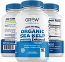 Iodine de mer biologique (Icelandic) Enhanced - Pure Healthy Thyroïde Support Supplément iode naturel avec/Organic Sea Kelp, Algae Bleu-Vert et Algae Rouge - Système immunitaire et soutien au métabolisme - 90 Capsules