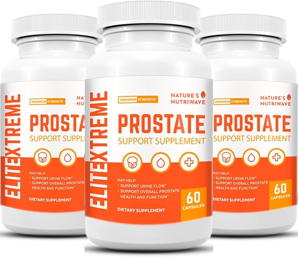 EliteXtreme complément de santé - formule naturelle avec sciage Palmetto, stérols végétaux, zinc et vitamines, non-OGM, fabriqué aux États-Unis, 60 capsules, 3 mois d'approvisionnement
