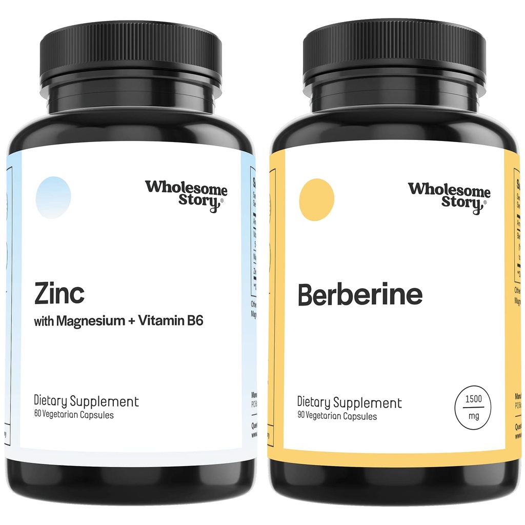 3-en-1 Suppléments au picolinate de zinc avec glycine de magnésium avec vitamine B6 + Berberine 1500mg Supplément HCl.