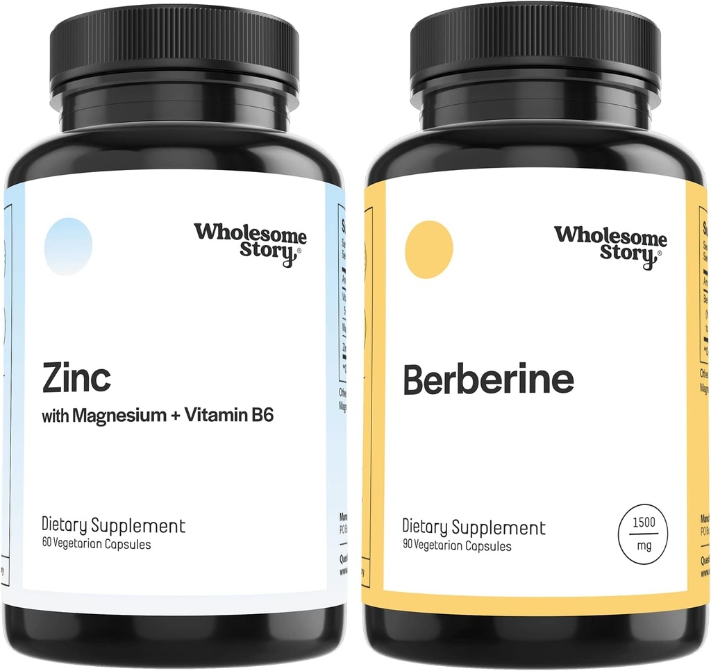 3-en-1 Suppléments au picolinate de zinc avec glycine de magnésium avec vitamine B6 + Berberine 1500mg Supplément HCl.
