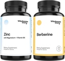 3-en-1 Suppléments au picolinate de zinc avec glycine de magnésium avec vitamine B6 + Berberine 1500mg Supplément HCl.