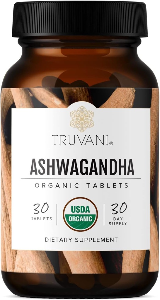 Truvani Organic Ashwagandha: l'énergie quotidienne, le soutien positif de l'humeur, soutient la santé du cerveau, soutient la croissance musculaire et l'endurance
