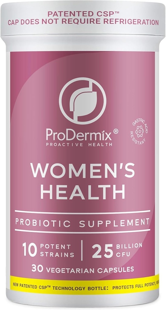 Probiotiques pour les femmes, probiotique vaginal, favorise l'équilibre PH, la santé de l'UT, 25 milliards UFC, supplément de femmes une fois par jour, casher, 30 capsules (30 capsules)