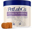 PetLab Co. Allergies et immunitaires probiotiques quotidiens pour chiens. Supporte la production de levures, allergies saisonnières, Itchiness intermittente, Gut et santé digestive - 30 Chews pour petits chiens - Emballage May Vary