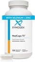 XYMOGEN MedCaps T3 - Formule de soutien à la thyroïde avec vitamines + herbes - Sélénium, zinc, vitamine E + C, Ashwagandha, extrait de Guggul et supplément d'iode (120 capsules)