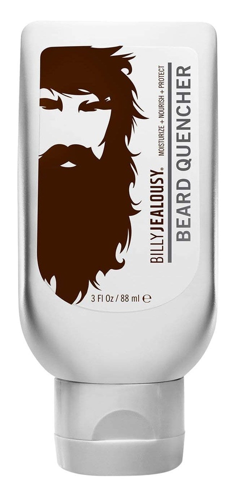 Billy Jealousy Barbe Quencher, Nourrissant et fortifiant Hydratant pour la Mane et la peau avec beurre de karité, acides aminés et graine d'avoine noire, combat les frisottis, soulage les démangeaisons et les flocons, 3 Fl Oz