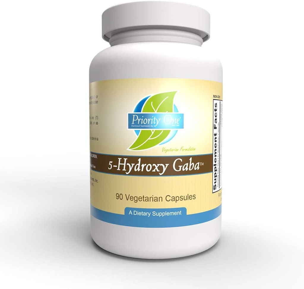 Priorité 1 Vitamines 5 Hydroxy GABA (acide gamma aminobutyrique) (5HTP)* 90 Capsules végétariennes