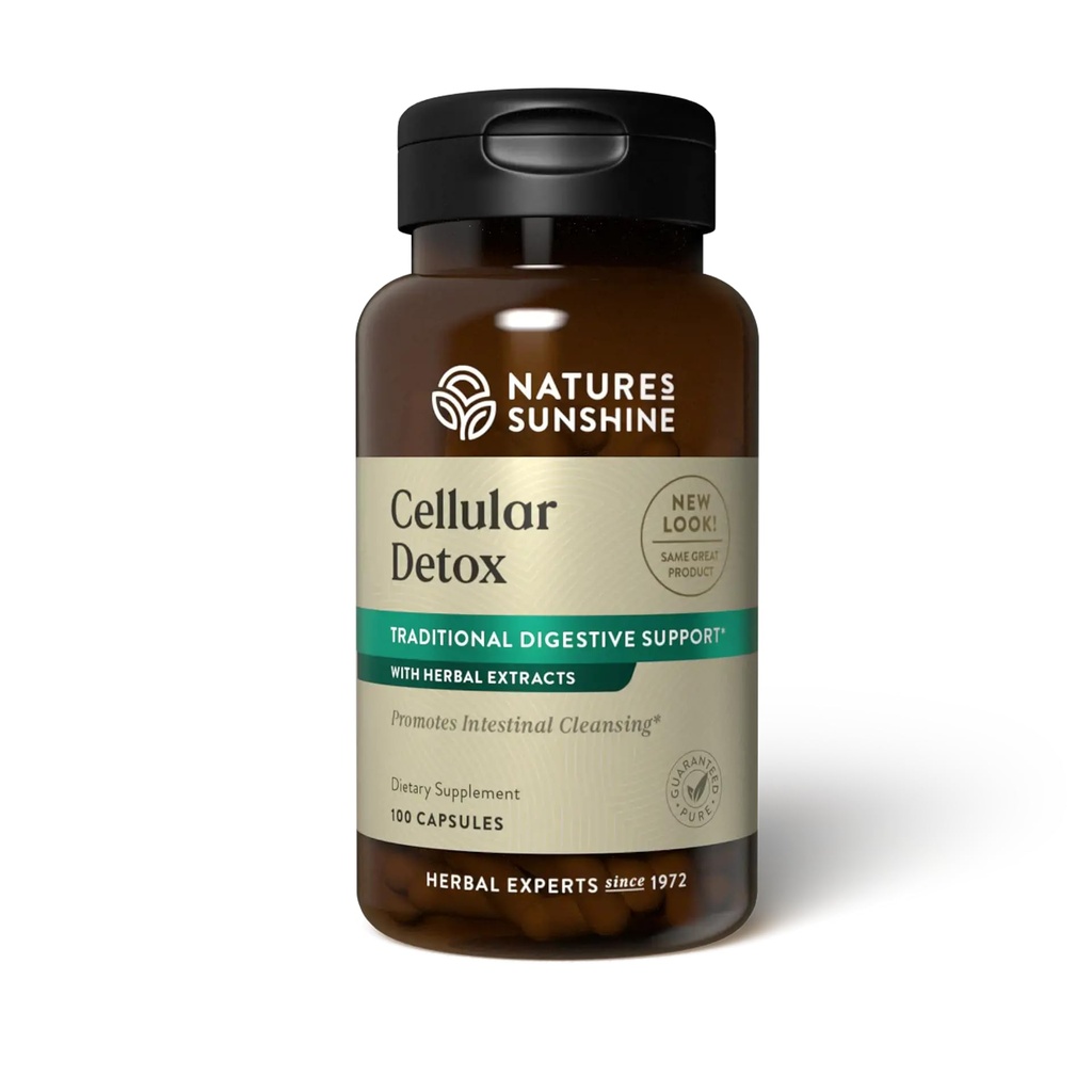 Détox cellulaire solaire de la nature, 100 capsules, supplément du système digestif naturel de Kosher