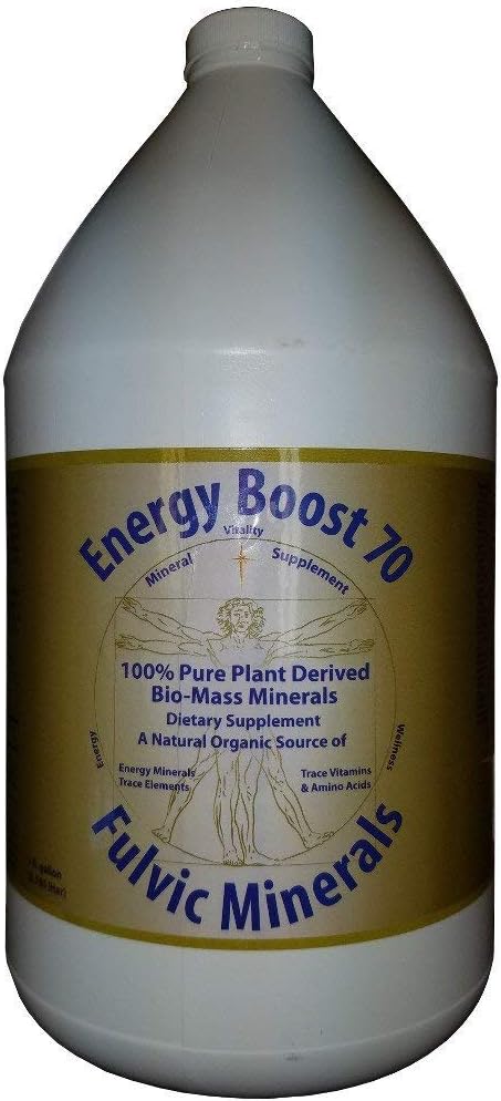 Energy Boost 70 Fulvic Minerals Éléments traces Vitamines et acides aminés Morningstar Minerals (1 Gallon)