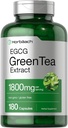 Horbäach EGCG Pilules d'extrait de thé vert (180 capsules) Potentialité maximale Supplément sans OGM et sans gluten